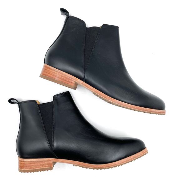 Nisolo Everyday Chelsea Boot Black Leather Ankle Block Heel Sz 10 Women's‎ - Picture 5 of 10